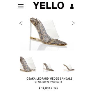 YELLOウエッジサンダルOSAKA LEOPARD WEDGE SANDALS(サンダル)