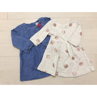 ベビーギャップ(babyGAP)のbaby GAP ワンピース 2枚セット 80(ワンピース)