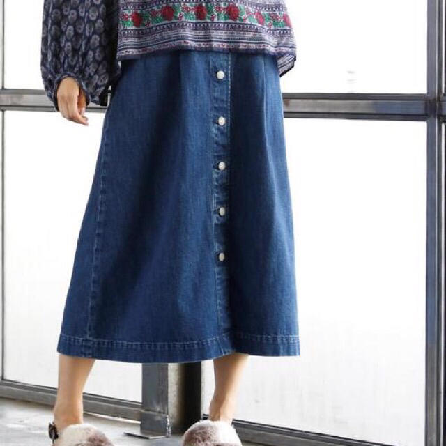 coen(コーエン)の【お値下げ】coen コーエン USAコットン デニムスカート レディースのスカート(ロングスカート)の商品写真