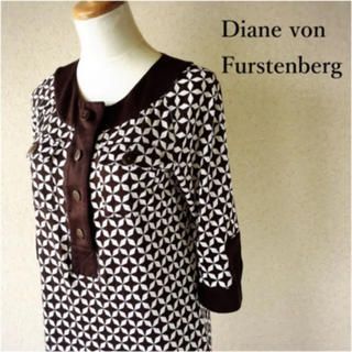 ダイアンフォンファステンバーグ(DIANE von FURSTENBERG)のDIAN VON FURSTENBRG シルク100%ワンピース(ひざ丈ワンピース)