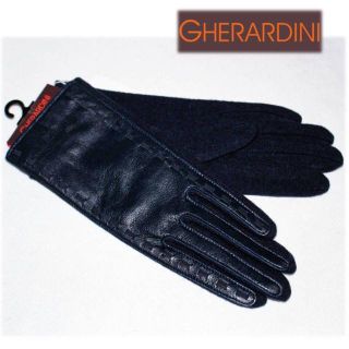 ゲラルディーニ(GHERARDINI)の《ゲラルディーニ》新品 ウール手袋 プレゼントにも ネイビー 21~22cm(手袋)