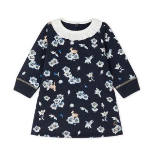 プチバトー(PETIT BATEAU)のnaaaa様専用♡36m プチバトー スウェットプリントワンピース_NV(ワンピース)