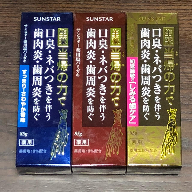 SUNSTAR(サンスター)のサンスター 薬用塩ハミガキ 85g 3本セット コスメ/美容のオーラルケア(歯磨き粉)の商品写真