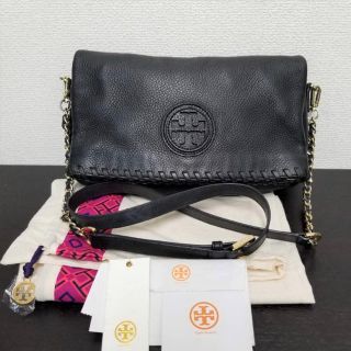 トリーバーチ(Tory Burch)の【美品】トリーバーチ　黒　チェーン　ショルダーバッグ(ショルダーバッグ)