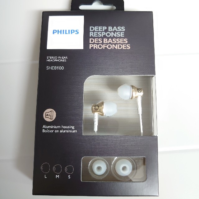 PHILIPS(フィリップス)の【新品・最安】PHILIPS イヤホン イヤフォン SHE8100 白 スマホ/家電/カメラのオーディオ機器(ヘッドフォン/イヤフォン)の商品写真