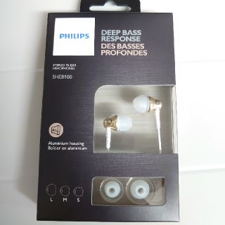 フィリップス(PHILIPS)の【新品・最安】PHILIPS イヤホン イヤフォン SHE8100 白(ヘッドフォン/イヤフォン)