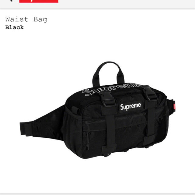 supreme waist bag 19fw black 黒