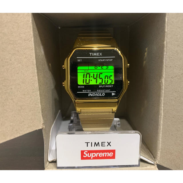 supreme Timex Digital watch gold