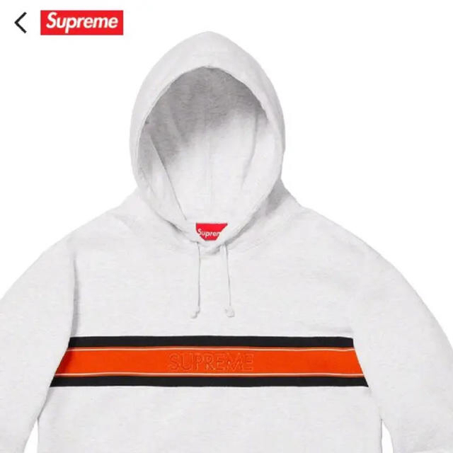 Supreme(シュプリーム)の【新品・未使用・未開封】Supreme チェストストライプロゴ パーカー メンズのトップス(パーカー)の商品写真