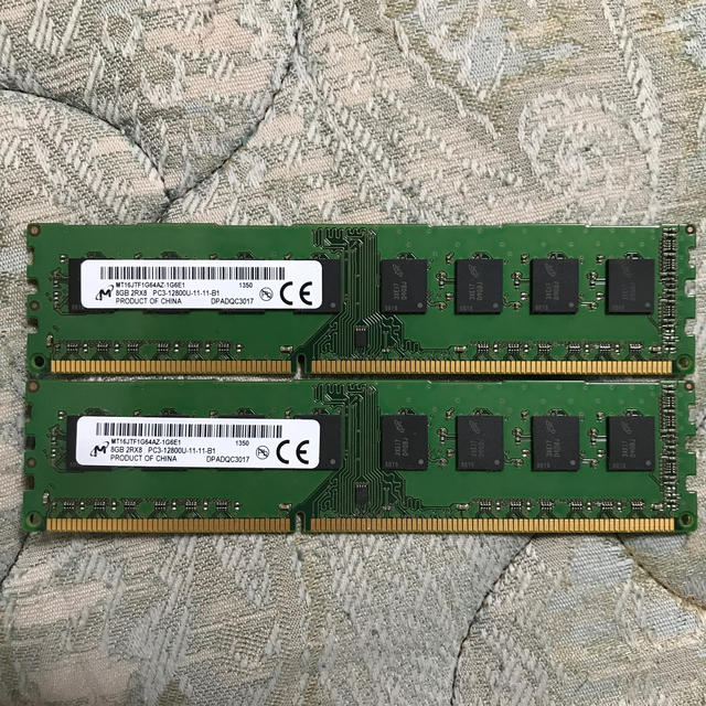 DDR3 8GB 2R×8 PC3-12800 1