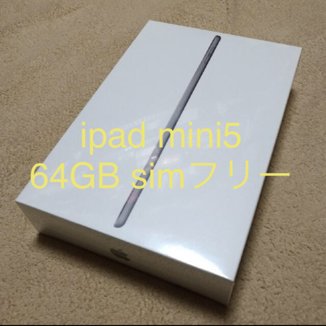 【新品未開封】ipad mini5 64GB simフリー　スペースグレー