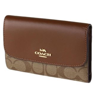 コーチ(COACH)の専用✨コーチ　折りたたみ財布 COACH ブラウン×ベージュ系(財布)