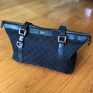 グッチ(Gucci)のGUCCIグッチ★黒ハンドバッグ★保存袋付(トートバッグ)