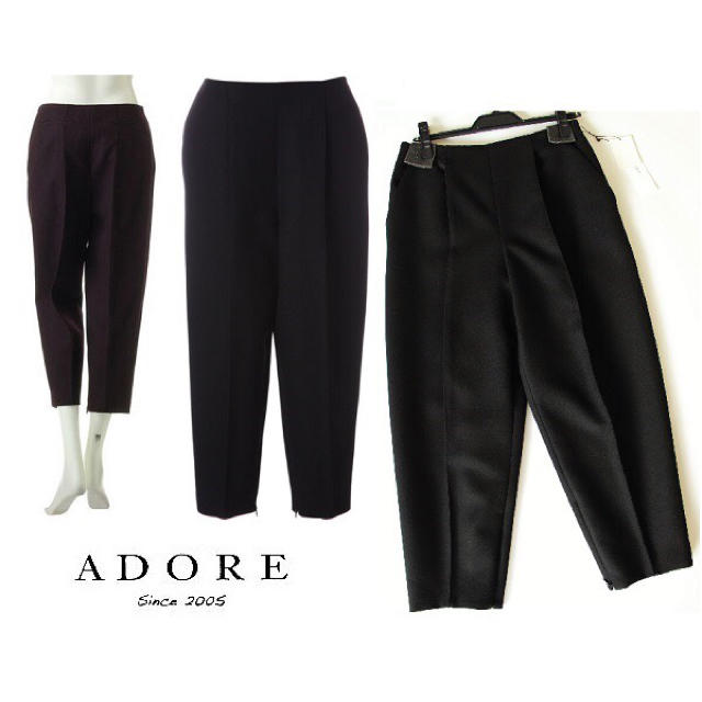 ADORE(アドーア)のADORE アドーア 新品 3.9万 滝沢さん着用 フラノストレッチパンツ 36 レディースのパンツ(クロップドパンツ)の商品写真