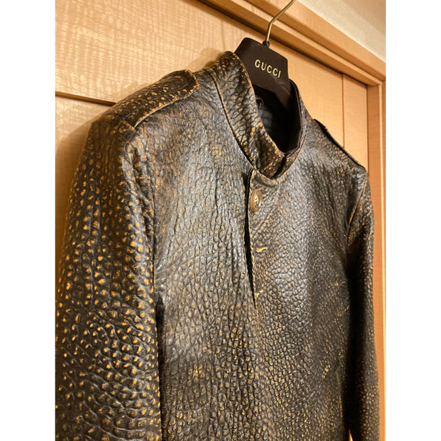 グッチ GUCCI レザーライダースジャケット ブルゾン