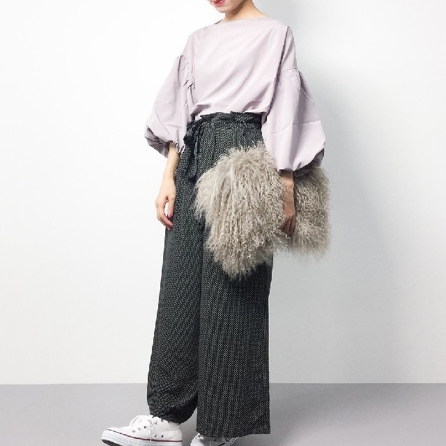 65%以上節約 新品 bajra ポリエステルデシン プリーツ ワイドパンツ