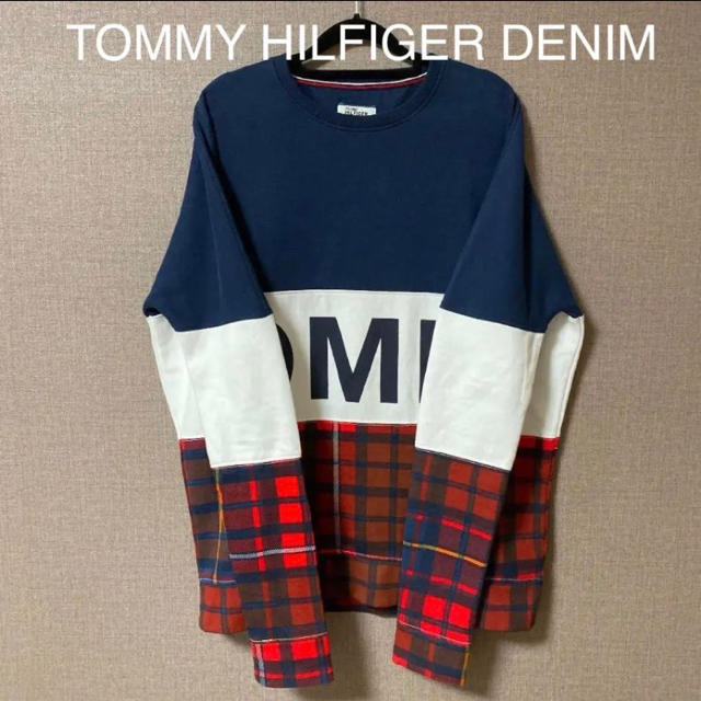 TOMMY HILFIGER(トミーヒルフィガー)の【試着のみ】TOMMY  HILFIGER DENIM　ビッグロゴ スウェット メンズのトップス(スウェット)の商品写真