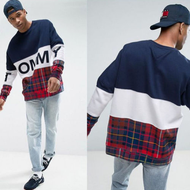 TOMMY HILFIGER(トミーヒルフィガー)の【試着のみ】TOMMY  HILFIGER DENIM　ビッグロゴ スウェット メンズのトップス(スウェット)の商品写真