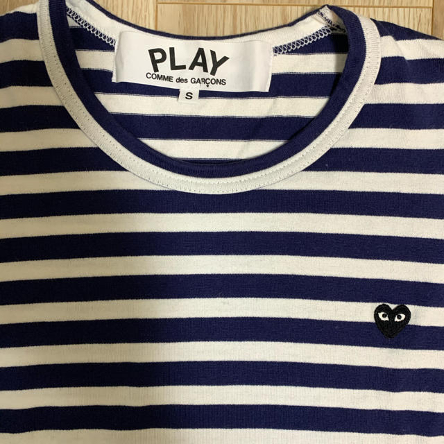 COMME des GARCONS(コムデギャルソン)のプレイコムデギャルソン ボーダーロングTシャツ メンズのトップス(Tシャツ/カットソー(七分/長袖))の商品写真