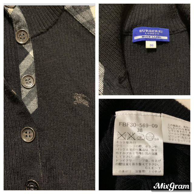 BURBERRY BLUE LABEL(バーバリーブルーレーベル)の週末限定値下げ❗️美品❗️バーバリーブルーレーベル ウール100 ニット 38 レディースのトップス(ニット/セーター)の商品写真