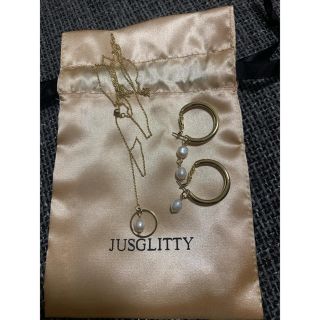 ジャスグリッティー(JUSGLITTY)のJUSGLITTYノベルティ　ネックレスピアスセット(ネックレス)