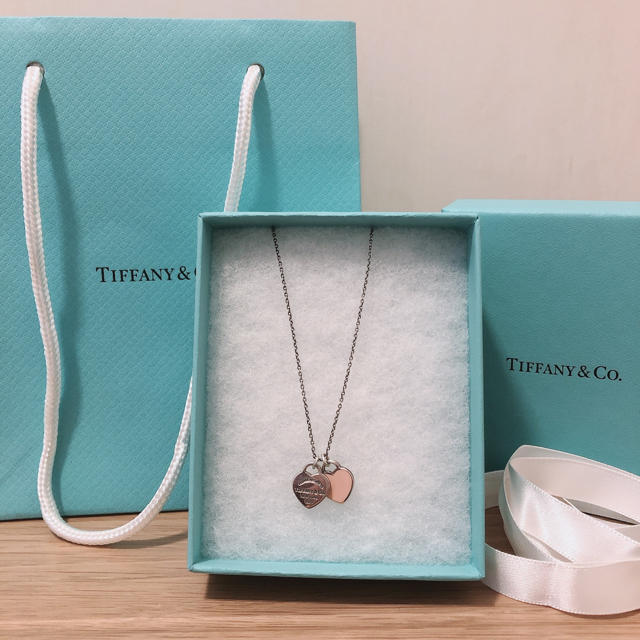 Tiffany & Co.(ティファニー)の＊Tiffany&Co.＊ミニダブルハートタグペンダント レディースのアクセサリー(ネックレス)の商品写真