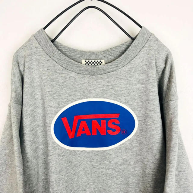 VANS - バンズ トレーナー スウェット グレー VANS 古着 90s 人気 ロゴ ...