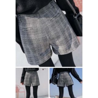 セシルマクビー(CECIL McBEE)の美品！ふわさらチェックパンツ(ショートパンツ)