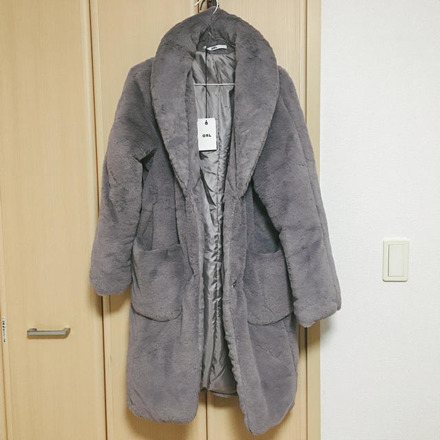 GRL(グレイル)のお取置き GRL ショールカラーエコファーコート レディースのジャケット/アウター(毛皮/ファーコート)の商品写真