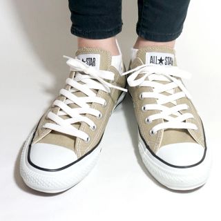 コンバース(CONVERSE)の新品 CONVERSE コンバース OX オールスター   BEIGE(スニーカー)