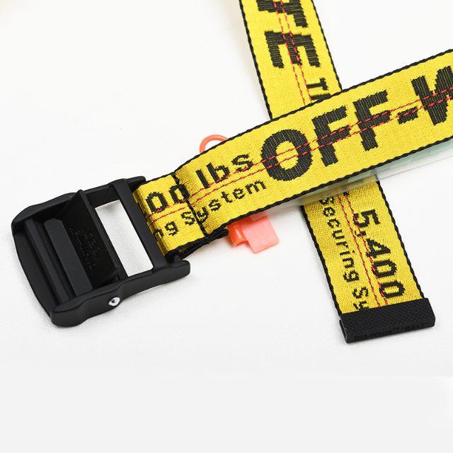 OFF-WHITE(オフホワイト)のOFF-WHITE オフホワイト BELT イエローベルト 太い方 レディースのファッション小物(ベルト)の商品写真