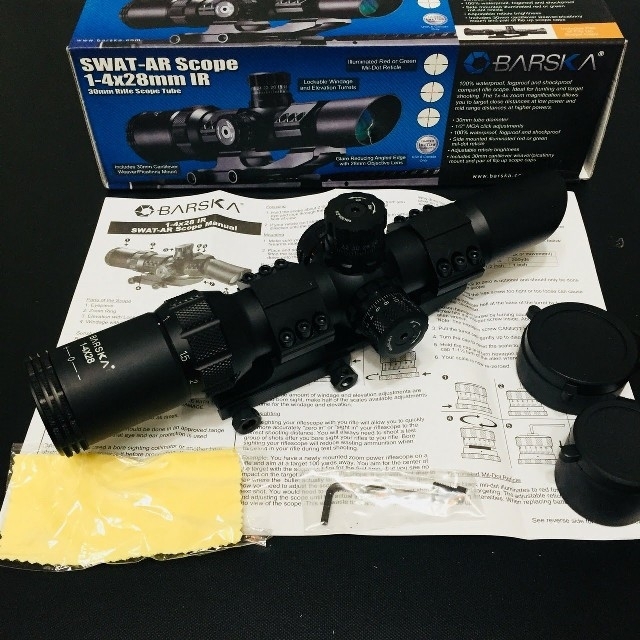 新品 BARSKA 1-4x28mm IRスコープ&マウント
