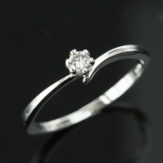 リング(指輪)ジュエリーケース付 ダイヤモンド リング 0.1ct Pt100 15 ...