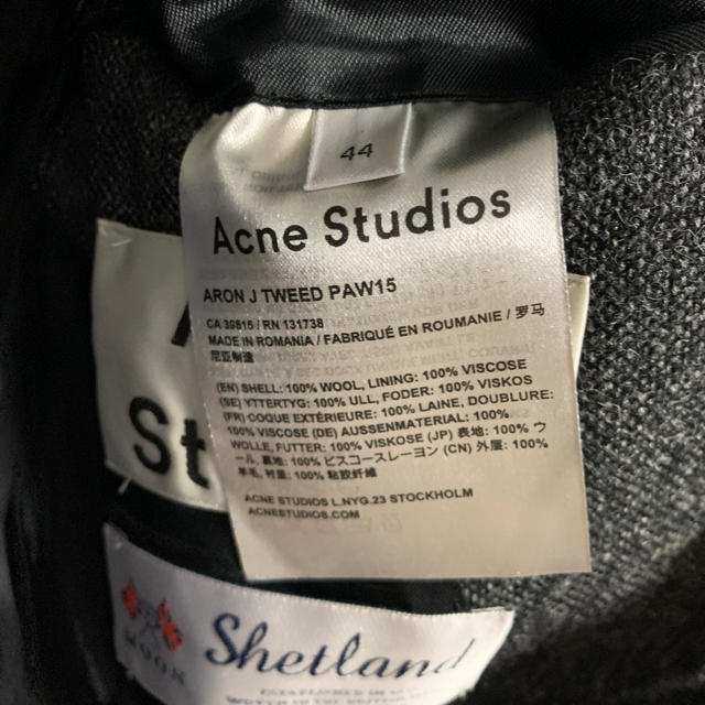 ACNE(アクネ)の最終プライス　acne studios tweed ジャケット　ツイード　アクネ メンズのジャケット/アウター(テーラードジャケット)の商品写真