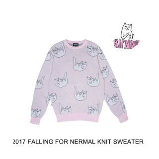 ビームス(BEAMS)のRIPNDIP 完売ニット　ピンク　Lサイズ　ユニセックス(ニット/セーター)