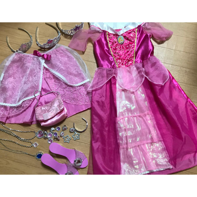 Disney(ディズニー)のオーロラ姫　衣装一式 キッズ/ベビー/マタニティのキッズ服女の子用(90cm~)(ドレス/フォーマル)の商品写真