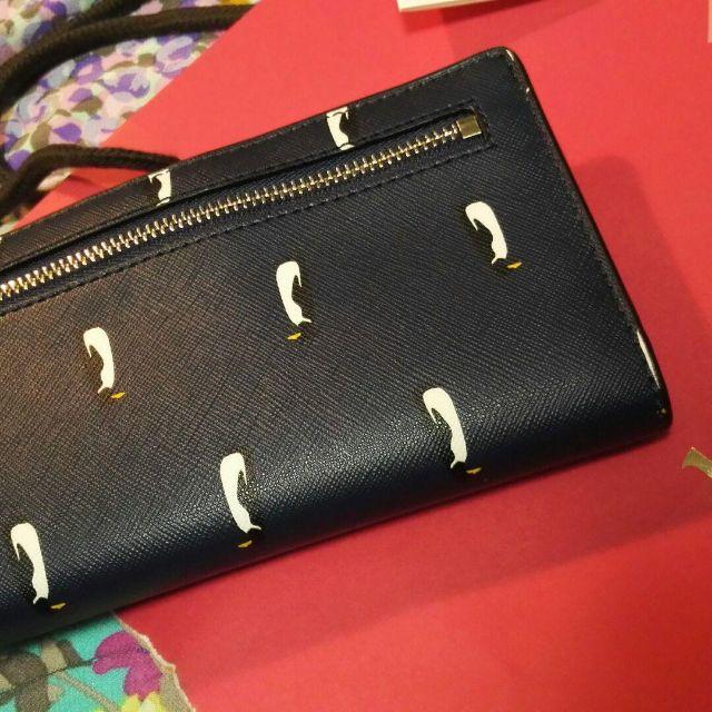 kate spade new york(ケイトスペードニューヨーク)の★★交渉中★★ケイトスペード正規品ペンギン折り財布ネイビー姫スマート紺クリスマス レディースのファッション小物(財布)の商品写真