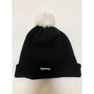 シュプリーム(Supreme)のsupreme newera 黒 ボンボンニット帽 ビーニー(ニット帽/ビーニー)
