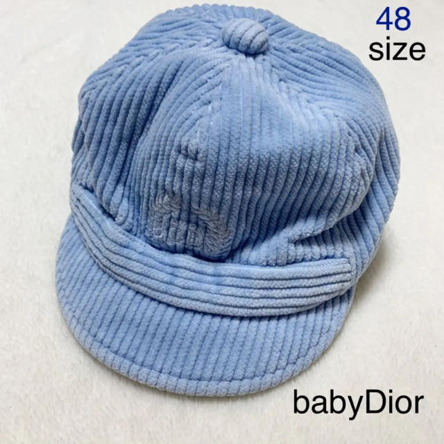 baby Dior(ベビーディオール)の【美品】baby Dior コーデュロイキャップ　48 ファミリア　ミキハウス キッズ/ベビー/マタニティのこども用ファッション小物(帽子)の商品写真