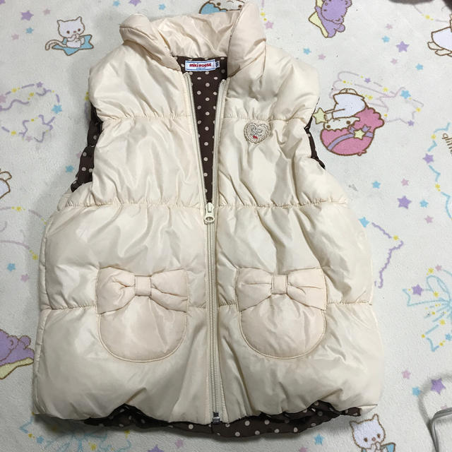 120 新品 ミキハウス リーナちゃん ダウン ベスト | www