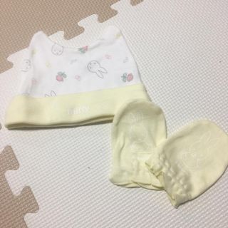 新生児＊帽子とミトン＊手袋(手袋)