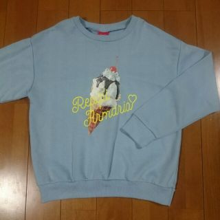 レピピアルマリオ(repipi armario)のレピピアルマリオ 裏毛スウェット 転写プリントソフトクリームS150～160(Tシャツ/カットソー)