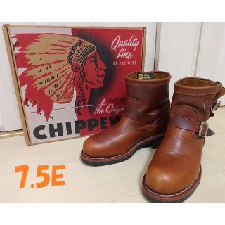 チペワ(CHIPPEWA)のチペワ ショートエンジニアブーツ★1901M12★25.5cm 赤茶(ブーツ)