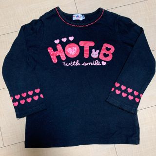 ホットビスケッツ(HOT BISCUITS)の100cm ホットビスケッツ　ロンT 黒　女の子(Tシャツ/カットソー)