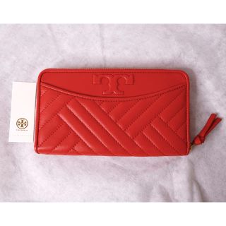 トリーバーチ(Tory Burch)の【新品未使用】TORY BURCH人気オレンジ☆柔らか羊皮が高級感たっぷり長財布(財布)