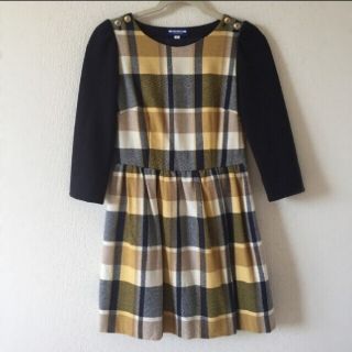 バーバリーブルーレーベル(BURBERRY BLUE LABEL)のクレストブリッジ　ウールワンピース(ミニワンピース)