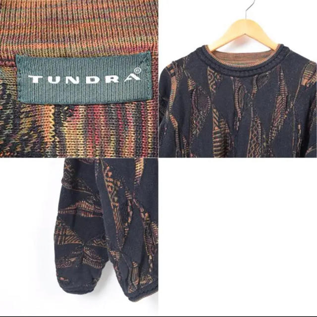 COOGI(クージー)のTUNDRA クージー風 総柄 コットンニットセーター カナダ製 メンズXL メンズのトップス(ニット/セーター)の商品写真