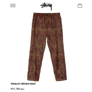 ステューシー(STUSSY)のSTUSSY PAISLEY BRYAN PANT パンツ supreme (ワークパンツ/カーゴパンツ)