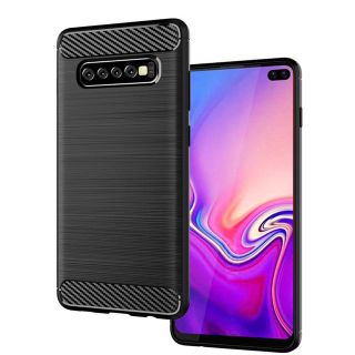 ギャラクシー(Galaxy)のGalaxyS10/ GalaxyS10+カーボン調 軽量耐衝撃TPUケース (Androidケース)