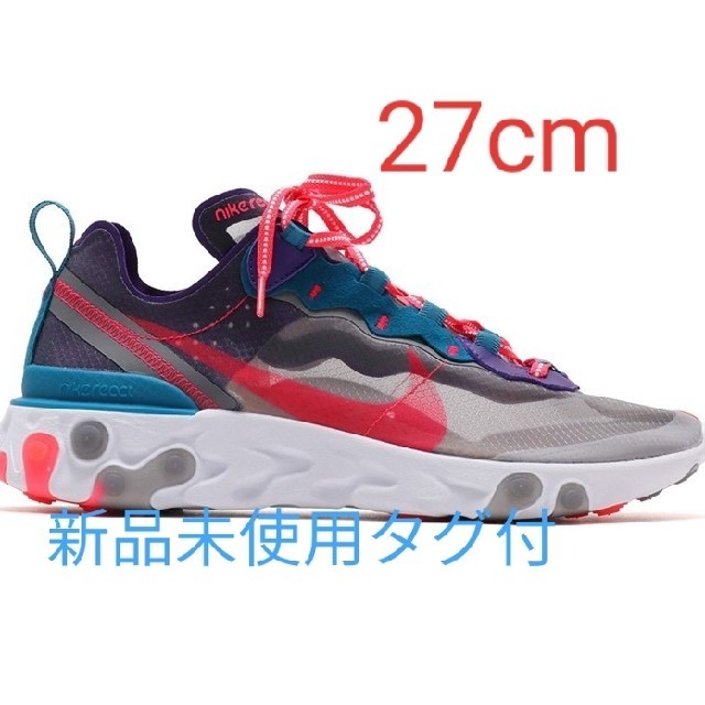 ナイキ　リアクト　エレメント　87　27cm　ピンク　NIKECJ6897061カラー